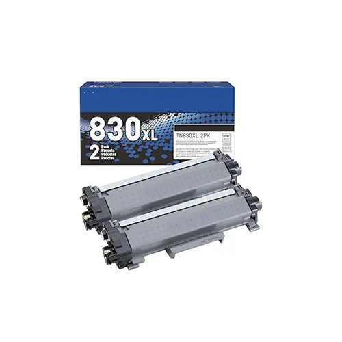 Genuine TN830XL 2PK Black High Yield Printer Toner Cartridge 2-Pack – Print up to 3,000 Pages Each