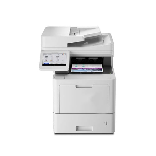 Refurbished Enterprise Color Laser All‐in‐One Printer with Fast Printing, Large Paper Capacity, and Advanced Security Features, White