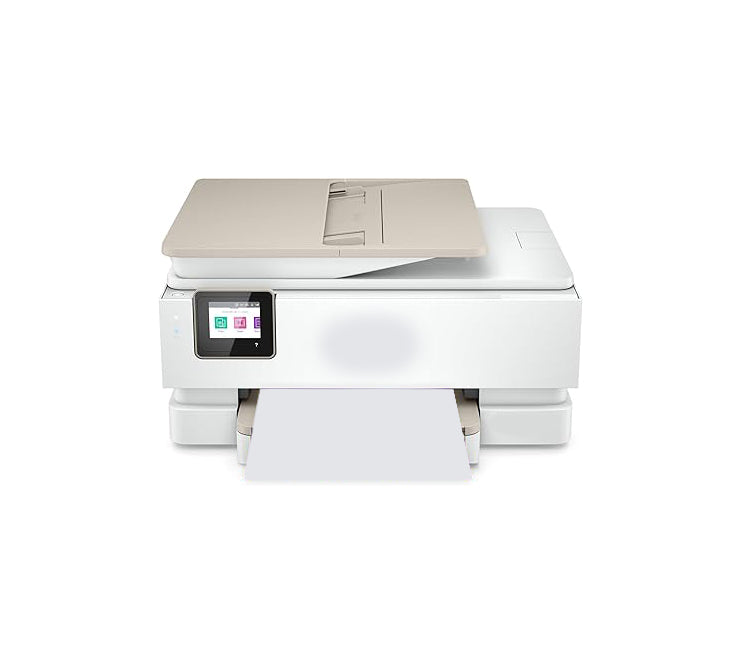 Refurbished Wireless Color Inkjet Printer, Print, scan, copy, Easy setup, Mobile printing, Best-for home, 3 months of Instant Ink included, White